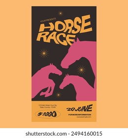 Orange Grunge Horse Race Social Media Story