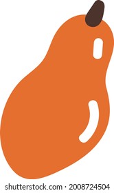 Orange guava, illustration, vector on a white background.