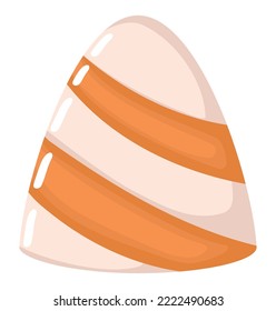 orange gummy candy over white