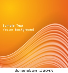 Orange hair waves abstract background. Vector illustration 