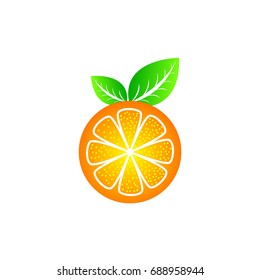 orange half cut clip art design vector