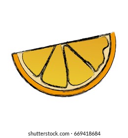 orange half fruit vitamin nutrition icon