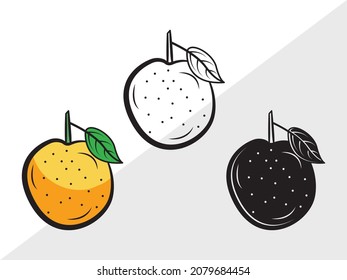 Orangefarbene, halborangefarbene Vektorgrafik