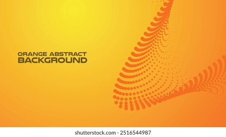 Orange halftone abstract background for backdrop or presentation
