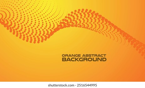 Orange halftone abstract background for backdrop or presentation