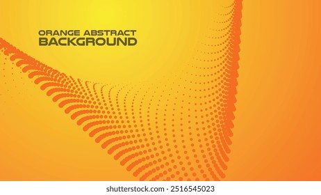 Orange halftone abstract background for backdrop or presentation