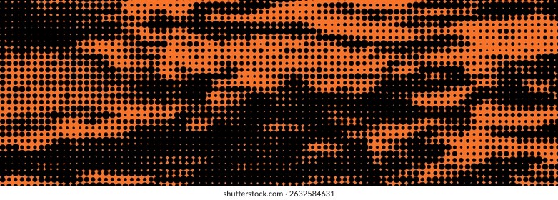 Fundo abstrato de meio-tom laranja com textura arenosa abstrata. Tela de fundo de sobreposição grunge vetorial