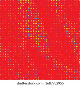 Orange Halftone Backdrop. Red Abstract Elements. Yellow Vector Grid. Pink Dots Distress. Purple Circle Point. Blue Gradient Distress. Grunge Banner. Geometric Simple.