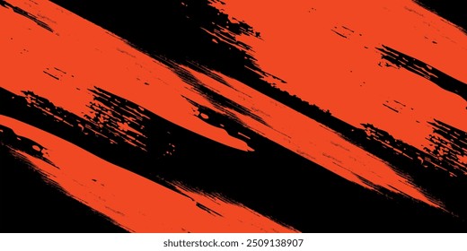Diseño de Plantilla de Anuncio semitono naranja con estilo de líneas de velocidad abstractas. Ilustración vectorial. Moderno Vector grunge semitono, eps10.