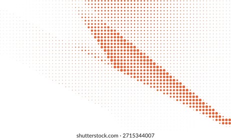 Acentuação de onda diagonal de meio-tom laranja para cartazes criativos, layouts de marca, ilustração de vetor de design digital moderno