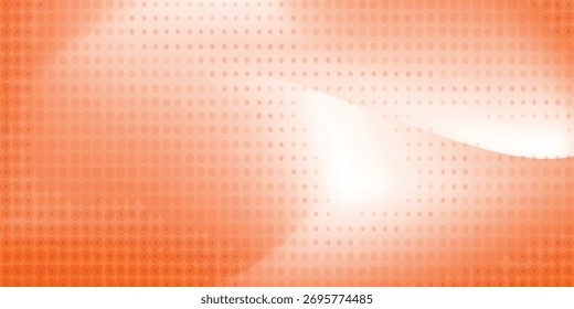 Orange halftone dots, abstract pattern with dark and bright gradient background. digital technology style wall texture ,cartoon or pop art elements, summer banner or comic. backdrop, 