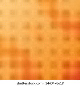 Orange halftone dots background vector illustration