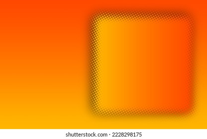 Orange halftone elements gradient. Dynamic shapes composition.