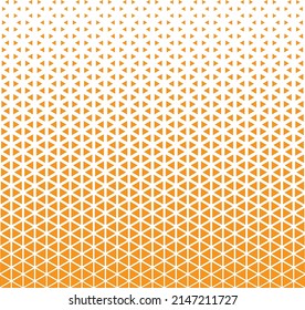 Orange halftone pattern on white background. Linear halftone backdrop. Isolated vector illustration on white background.