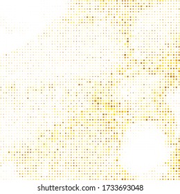 Tos de media tonalidad naranja. Fondo de escritorio de los puntos de oro. Marco degradado amarillo. Pancarta de Golden Grunge. Elementos cómicos. Punto vector. Pancarta Círculo. Tinta de época.