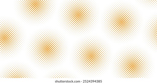 Orange halftone sun. Vector illustration.