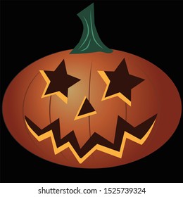 orange halloween pumpkin emotions face