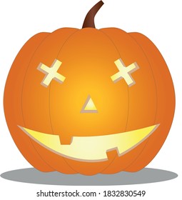 
Orange halloween pumpkin - illustration of a pumpkin made in vector