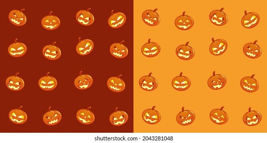 Orange Halloween Pumpking Design For Holiday Party Celebration Vector Art Background