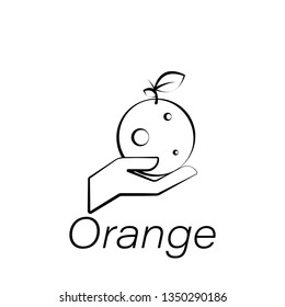 orange hand draw icon. Element of farming illustration icons. Signs and symbols can be used for web, logo, mobile app, UI, UX