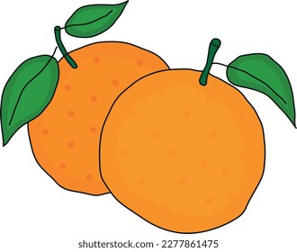 Orange Hand Draw Vector Art