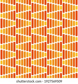 Orange hand drawn vector monotone seamless pattern