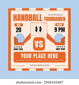 Orange Handball Social Media Post