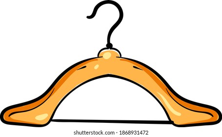 Percha naranja, ilustración, vector sobre fondo blanco.