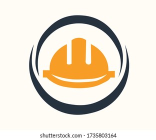 Orange Hard Hat Vector Eps Icon Stock Vector (Royalty Free) 1735803164