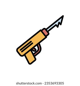 Orange Harpoon Icon Vector Illustration