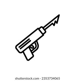 Orange Harpoon Outline Icon Vector Illustration