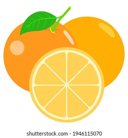 Orange has circle shape with orange color.