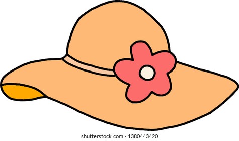 Orange hat on a white background