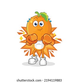 the orange head boxer character. cartoon mascot vector