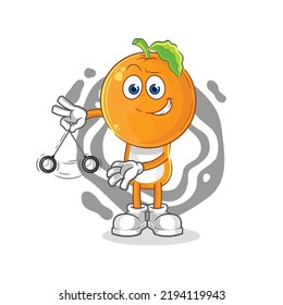 the orange head hypnotizing cartoon. cartoon mascot vector