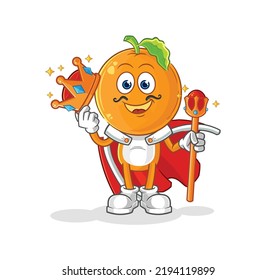 the orange head king vector. cartoon character