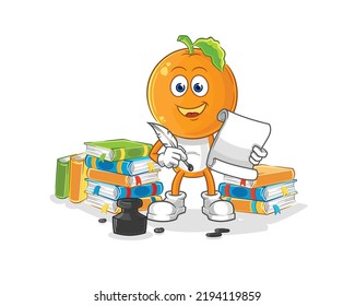 the orange head writer vector. cartoon character