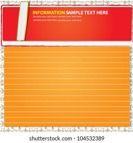 Orange header or Banner Design,Vector