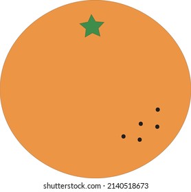 Orange Healthy Fruit Hand Drawn Illustration