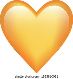 orange heart emoji symbol of love