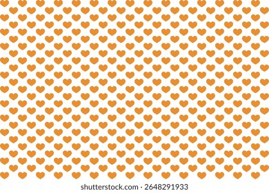 Orange Heart Pattern Transparent Background