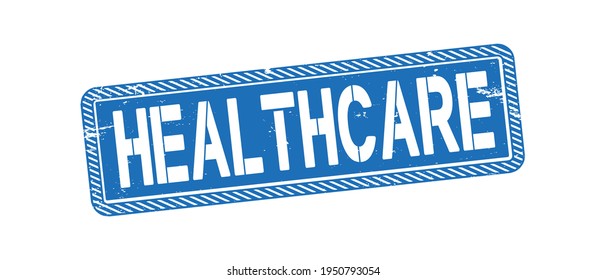 orange Helathcare Medicare universal healthcare campaign stamp flat vector label for print and websites