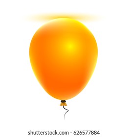 Orange helium balloon