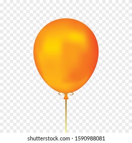 Orange helium vector balloon decoration element