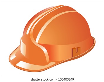 orange helmet for builder worker