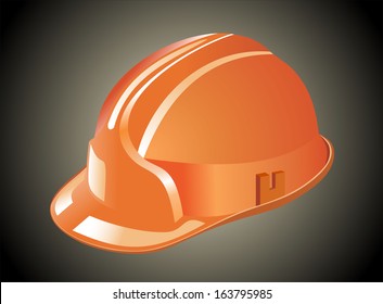 orange helmet for builder worker