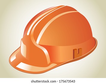 orange helmet for builder worker