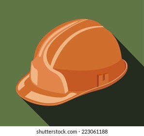 orange helmet for builder worker