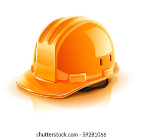 orange helmet for builder worker