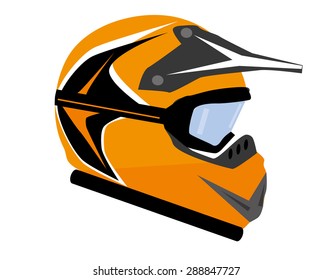orange helmet motocross